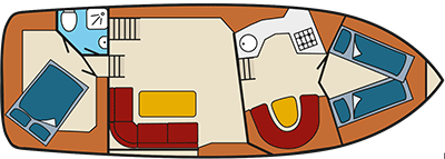 Decksplan Motorboot Renos