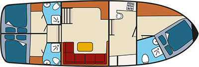 Decksplan Motorboot Vahalis
