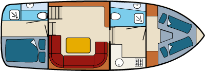 Decksplan Motorboot Veritas