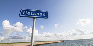 Fietspad Schild Niederlande