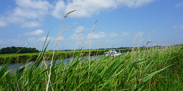 Friesland Motorboot Landschaft