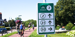 Knotenpunkt Schild Radweg Niederlande