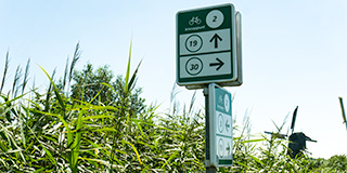 Knotenpunkt Schild Radwegenetz Niederlande