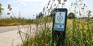Knotenpunkt Schild Radwegenetz Niederlande