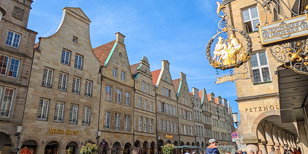 Giebelhäuser am Prinzipalmarkt in Münster
