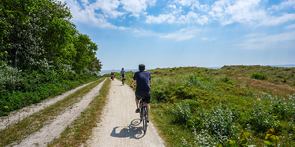 .Radfahrer Nordholland Küste Radreise.